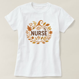 T-shirt Conception des infirmières Citrouilles d'automne