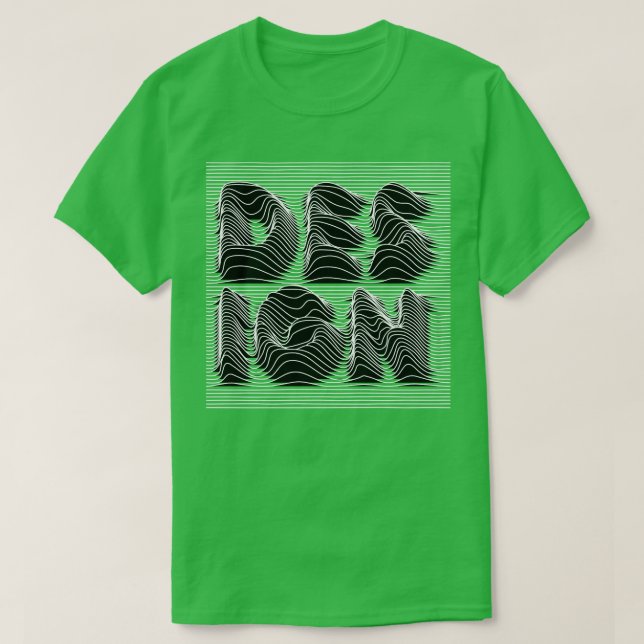 T-shirt conception des lignes d'onde (Design devant)