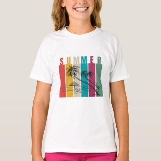 T-shirt Conception d'été moderne colorée