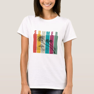 T-shirt Conception d'été moderne colorée