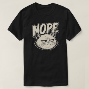 T-shirt Conception d'humeur de chat minimaliste Non