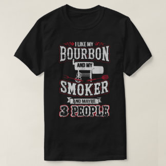 T-shirt Conception d'humour BBQ Fumeur Bourbon