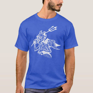 T-shirt Conception d'illustration du diable vintage