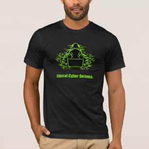 T-shirt Conception d'intégrité de la cyberdéfense du pirat