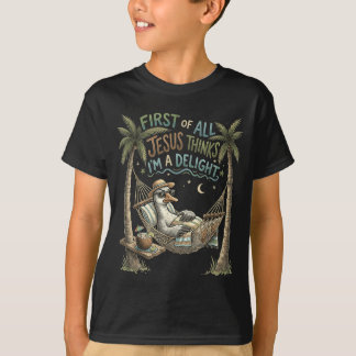 T-shirt Conception d'oie de délice pense d'abord à Jésus