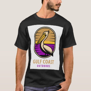 T-shirt Conception d'oiseau pélican Gulf Coast Outdoors