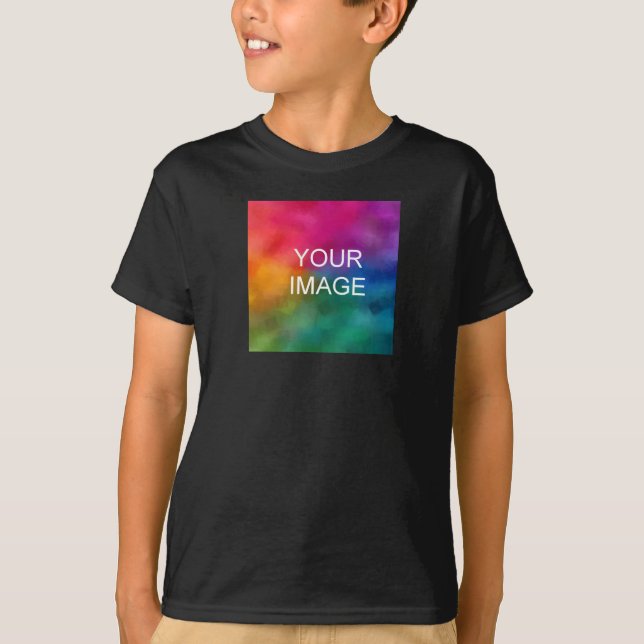T-shirt Conception double face Ajouter image Black Modèle  (Devant)
