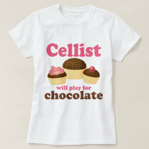 T-shirt Conception drôle de chocolat de violoncelle