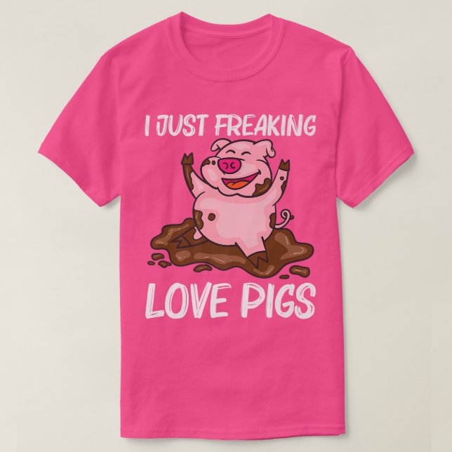 T-shirt Conception Drôle De Cochon Pour Hommes Femmes Ferm (Design devant)