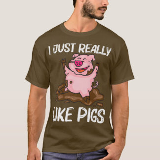 T-shirt Conception Drôle De Cochon Pour Hommes Femmes Ferm
