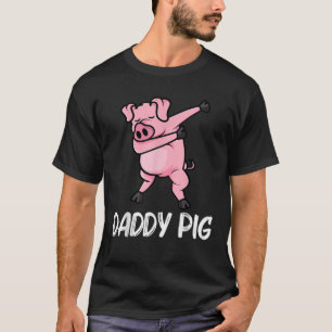 T-shirt Conception Drôle De Cochon Pour Hommes Papa Piglet