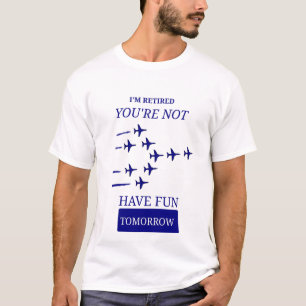 T-shirt Conception drôle de pilote de chasse à la retraite