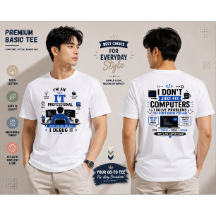 T-shirt Conception drôle de professionnel de l'informatiqu