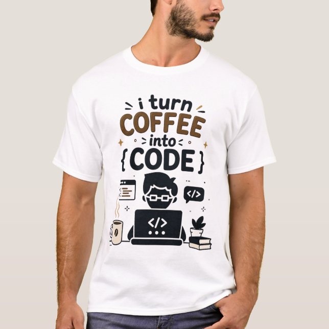 T-shirt Conception drôle de programmeur (Devant)