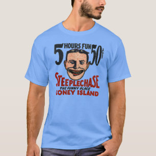 T-shirt Conception drôle vintage de visage de Coney Islan