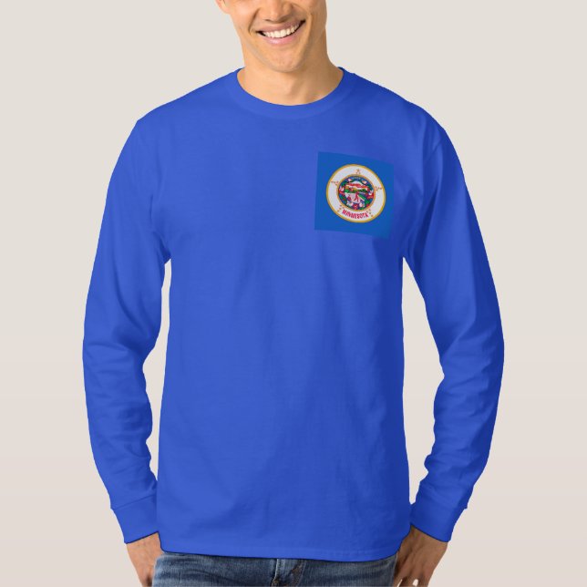 T-shirt Conception du drapeau de l'État du Minnesota (Devant)