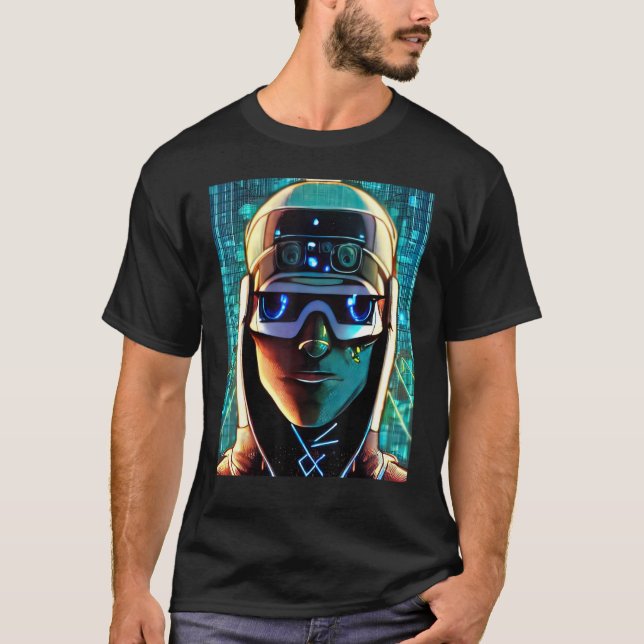 T-shirt Conception du Geek informatique Cyberpunk Hacker_1 (Devant)