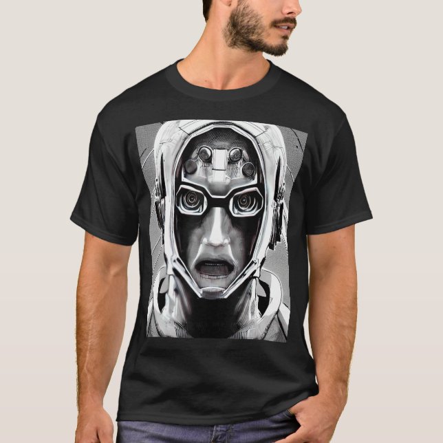 T-shirt Conception du Geek informatique Cyberpunk Hacker_1 (Devant)