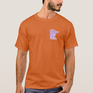 T-shirt Conception du plan d'état du Minnesota pourpre