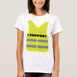 T-shirt Conception du support du gilet jaune