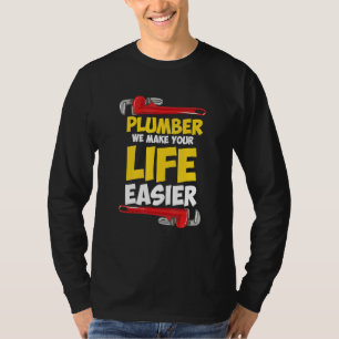 T-shirt Conception du technicien en plomberie pour tuyère 