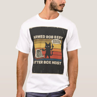 T-shirt Conception d'un chat de vol à main armée