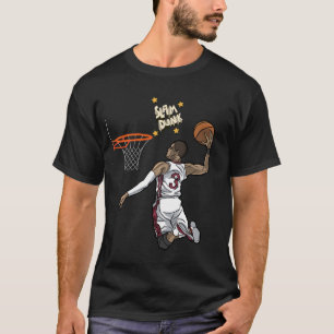 T-shirt Conception dynamique du basket-ball Slam Dunk