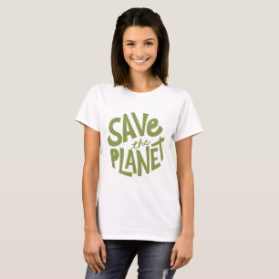 T-shirt Conception Éco Sauvegarde de la Planète