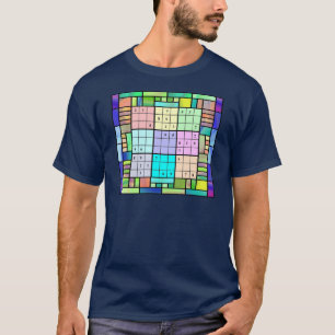T-shirt Conception en verre souillé de Sudoku