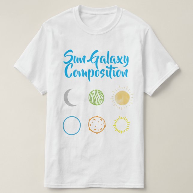 T-shirt Conception étonnante de la combinaison Sun Galaxy (Design devant)