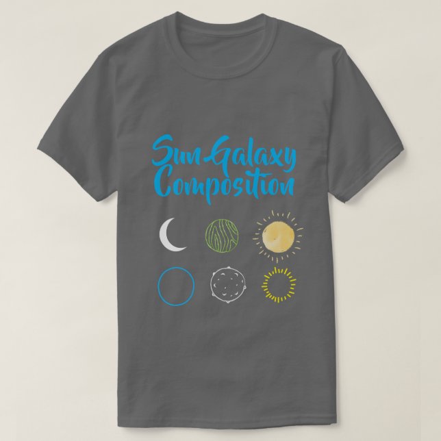 T-shirt Conception étonnante de la combinaison Sun Galaxy (Design devant)
