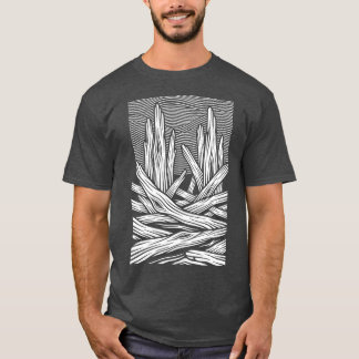 T-shirt Conception extérieure en bois flotté vintage
