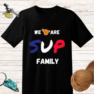 T-shirt Conception familiale SUP avec drapeau français et