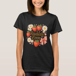 T-shirt Conception Florale de Fraise Radiate Love