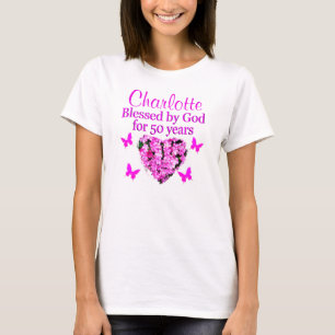 T-SHIRT CONCEPTION FLORALE ROSE PERSONNALISÉE