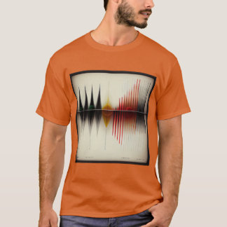 T-shirt Conception Graphique Abstrait de Forme d'Onde Sono
