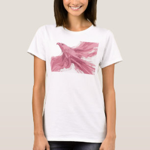T-shirt Conception graphique abstraite d'aigle rose accroc