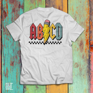 T-shirt Conception graphique alphabet ABCD crayon amusant