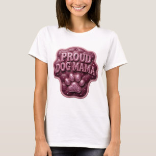 T-shirt Conception Graphique Crisp Rose MAMAN CHIEN FIÈRE