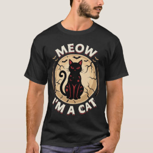 T-shirt Conception graphique de chat Meow Halloween_1