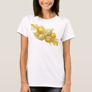 T-shirt Conception Graphique de Citrons Abstraits Or Class