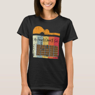 T-shirt Conception graphique de guitare acoustique vintage
