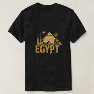 T-shirt Conception graphique de monuments de l'Égypte anti