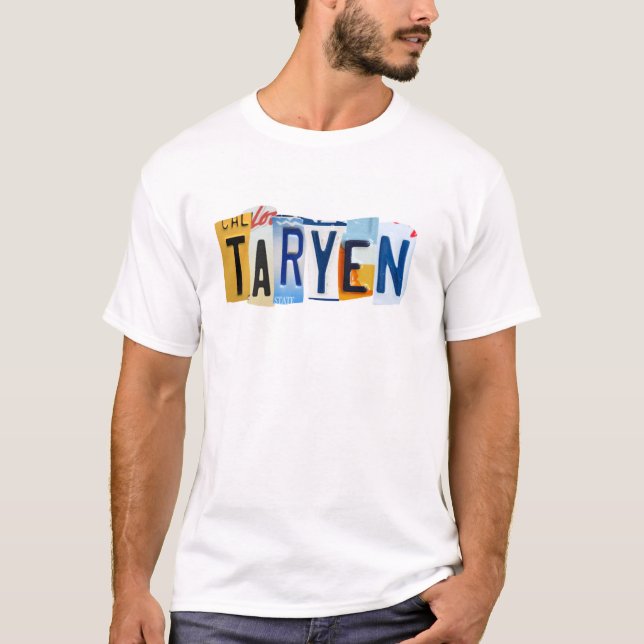 T-shirt Conception graphique de plaque d'immatriculation d (Devant)