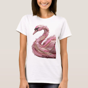 T-shirt Conception graphique Statement Silver PINK SWAN