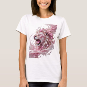 T-shirt Conception graphique stylée LION ROI argentée