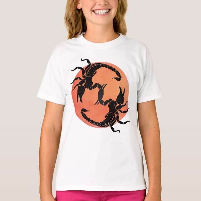 T-shirt Conception graphique Tribale Scorpion (Devant)