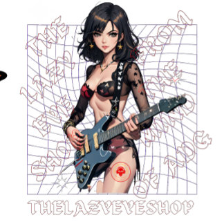 T-shirt Conception guitariste féminine