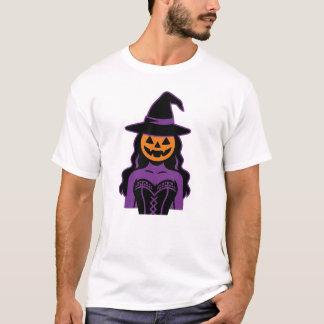 T-shirt Conception Halloween sorcière citrouille | Éffraya