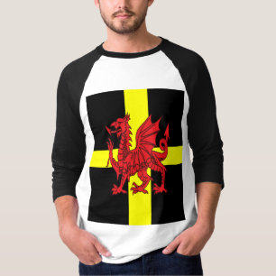 T-shirt Conception héraldique de la Croix de St Davids et